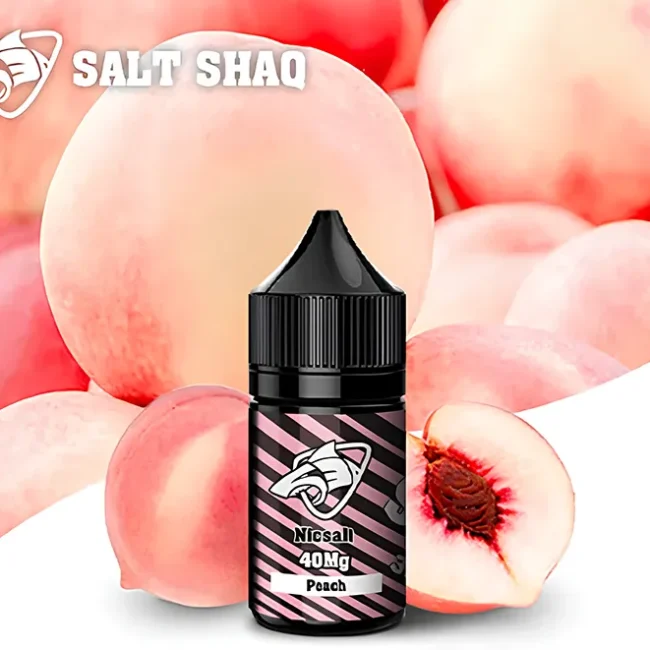 SALT SHAQ 鯊克水蜜桃煙油 30ml 40mg SALT SHAQ 鯊克水蜜桃煙油 30ml 40mg 產品圖